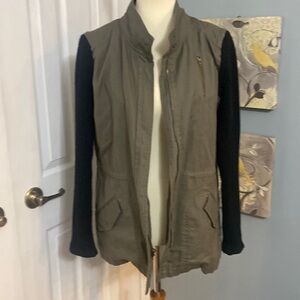 Splendid Women’s Cotton Twill Knit Military Style Jacket Size L